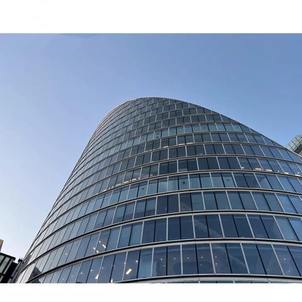 Наружная стена конструкции водоустойчивая, алюминиевая двойная стеклянная ненесущая стена