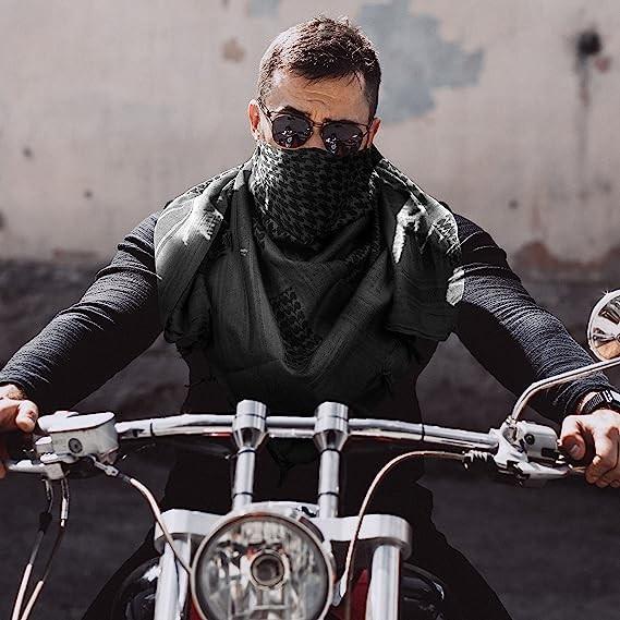 Shemagh Tactical Desert Military Head Scarf Motorcycle Face Mask Biker Arab Wrap Summer Keffiyeh Cover Scarves