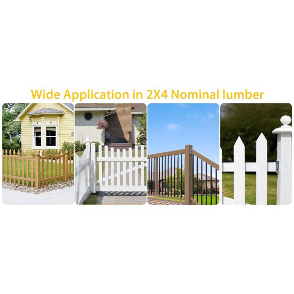 Fence Bracket 8 Packs, Galvanized 2x4 Brackets for Wood Rail, Fence Bracket Repair Kit