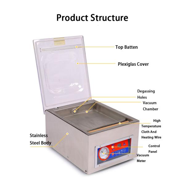 Запечатка вакуумной камеры для профессиональной консервирования пищевых продуктов