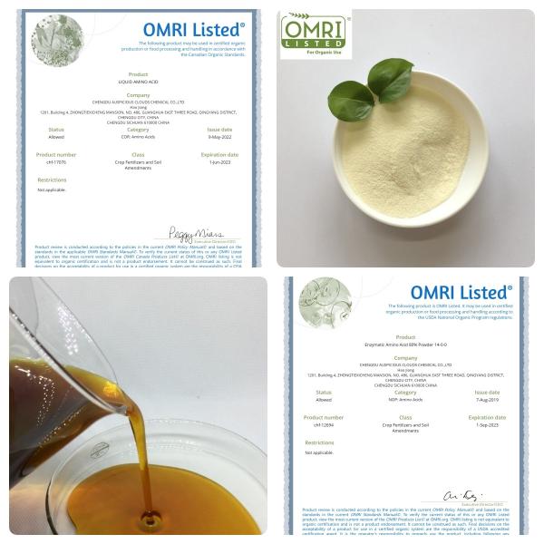 Amino Acid 80% Nitro Soy Protein Hydrolysate OMRI Listed 14-0-0 Formulated For Organic Fruit Vegetable Crop