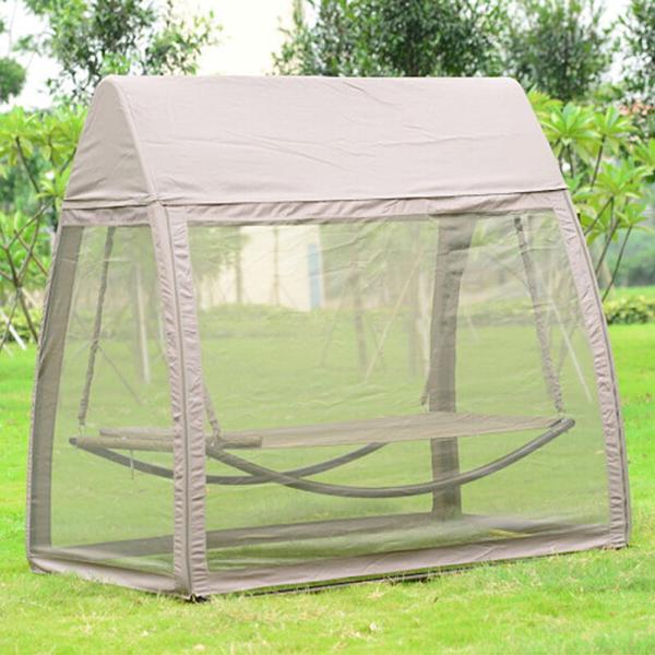Cottage Garden Furniture Outdoor Leisure Swing Bed Gazebo with Mosquito Net