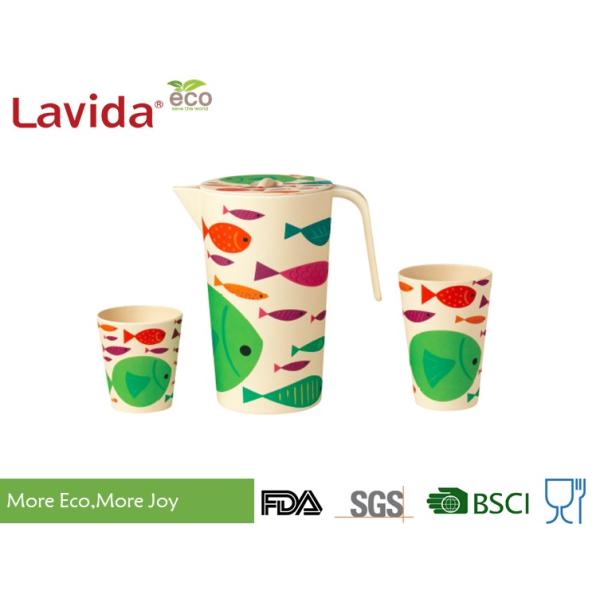 Fresh Ocean Cartoon Fishes Bamboo Dinnerware Dishwasher Safe Tasteless Heavy Metal Free