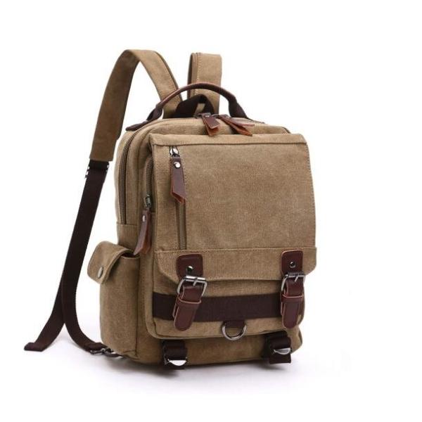 Slim Trendy Travel Backpack School Bag For College Students Vintage Style