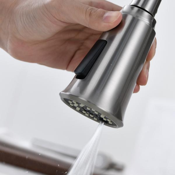 SUS304 Stainless Steel Kitchen Sink Extendable Tap DC6V Flexible Kitchen Mixer Tap