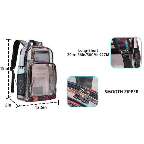 Clear Backpack Heavy Duty Kids Backpacks for Boys Clear Bookbag Stadium Approved Transparent Bags
