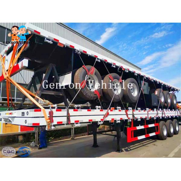 3 Axles Mechanical Suspension Flatbed Semi Trailer