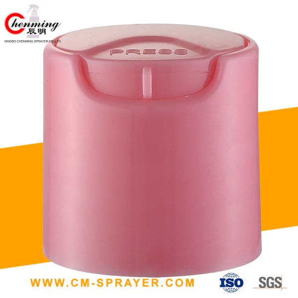 Tampas cosméticas plásticas cor-de-rosa de prata dos tampões de garrafa 24/415 de preto distribuidor do tampão 24-410