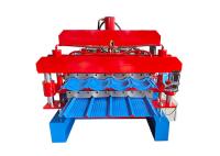 Petit pain de double couche de tuile de toiture de service d'OEM formant le système commandé de PLC de machine