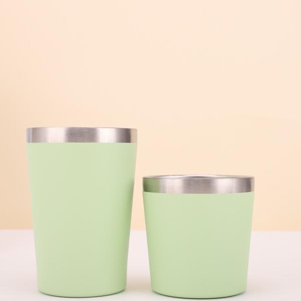 8oz/12oz Customized Double Wall Stainless Steel Mug Stainless Steel Vacuum Insulated Tumbler With Plastic Bpa Free Lid Easy To Clean