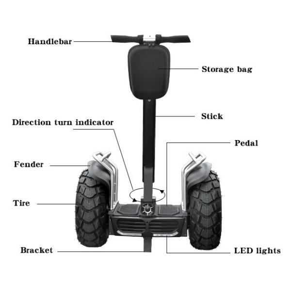 Two Wheel Off Road Segway Self Balancing Scooter CE ROHS FCC Approval