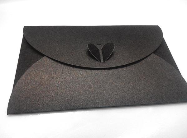 Multi-color optional heart buckle decoration pearl paper envelope for  creative love postcard