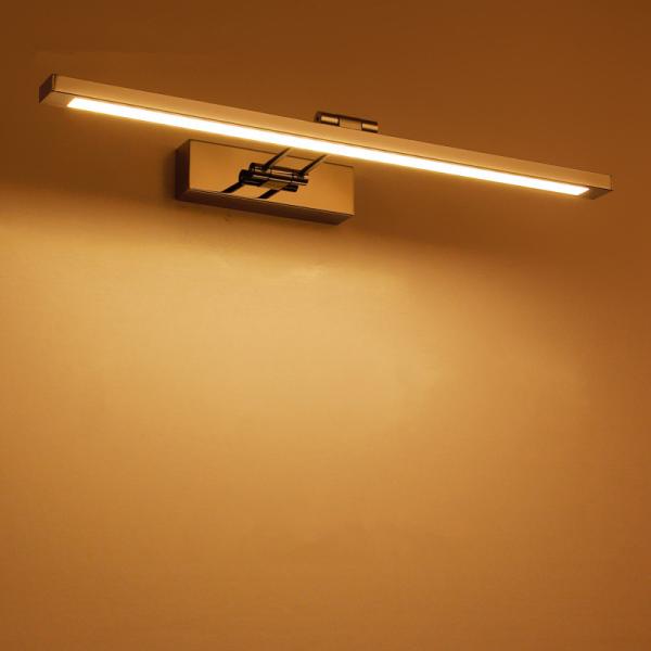 Mirror light led bathroom wall lamp mirror glass waterproof anti-fog brief modern stainless steel cabinet led light(WH-M