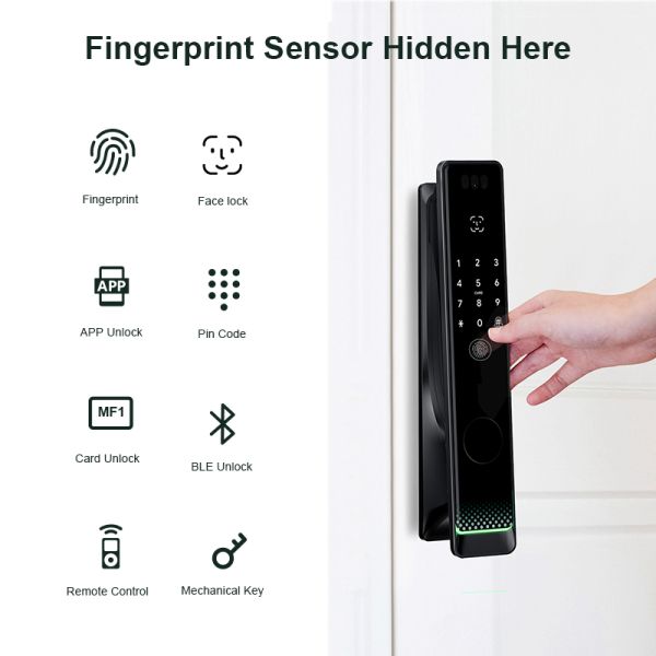 Liliwise Security Tuya Wifi Cerradura Inteligente Electronic Smart Locks Fingerprint Keyless Ttlock Digital Door Smart Lock