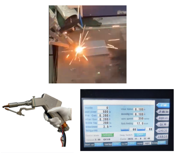 Double Wire Feeding Handheld Single Motor Laser Welding Machine Welding 4mm Stainless Steel