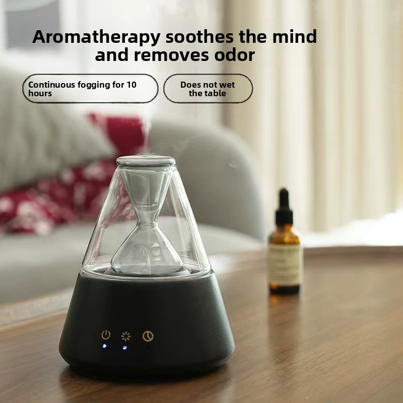 Quiet Operation USB Powered Ultrasonic Aroma Diffuser Real Wood Material Household Use