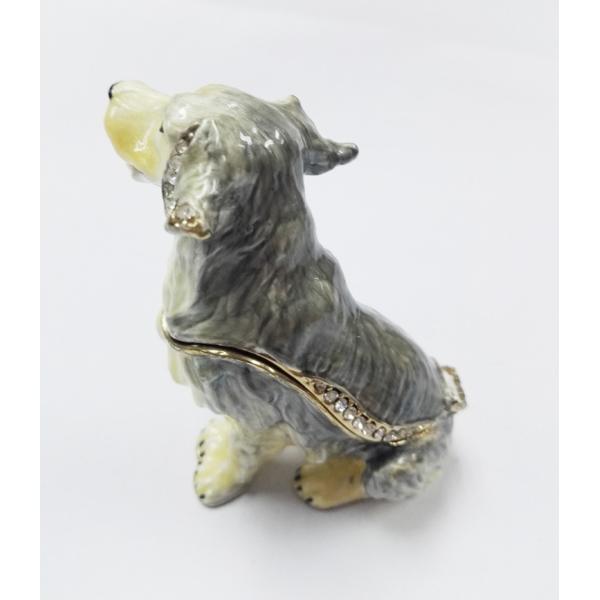Dog alloy jewelry box decorative metal keepsake box fashion trinket box home decorative