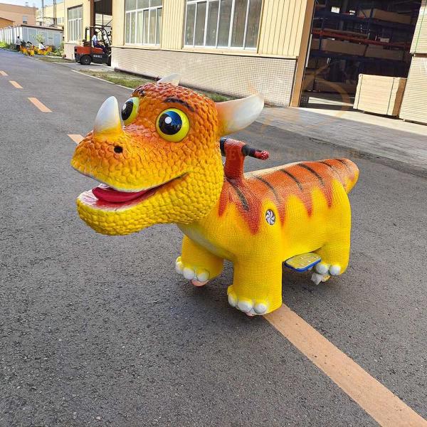 Manèges de dinosaures animatroniques pour enfants  Voiture de dinosaure électrique pour parc d'attractions
