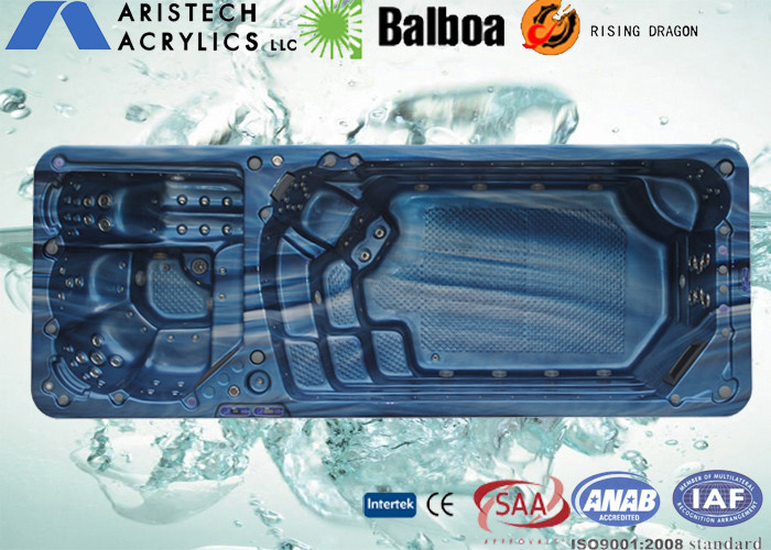 Acrylic portable square whirlpool massage bathtub swim spa, SW-59A, 5900*2250*1320mm