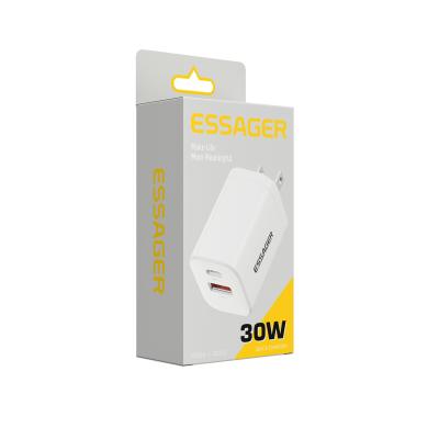 エッサガー 30W 急速充電器 EU US UK プラグ 携帯電話の高速壁充電 パッド 携帯電話