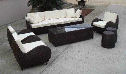 6pcs cane garden furniture