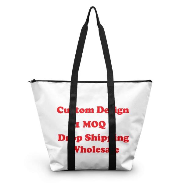 Fashion Casual Street Reusable Environmental Handbag Zipper Tote Bag, Kraft Paper Beach Bag Large Hobo Carry All Travel Shopping Handbag Plastic Shoulder Bag