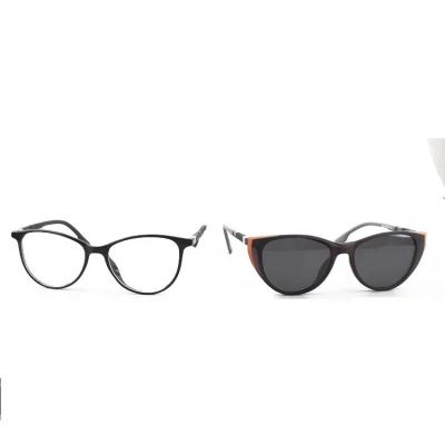 Female TR90 Magnetic Polarized Clip On Frame Sunglasses