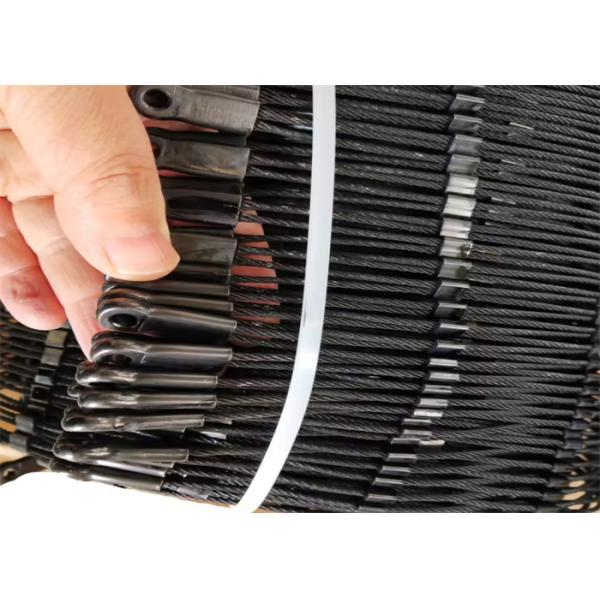 Черный цвет узловый тип нержавеющей стали проволока веревка сетка для обезьяны и зоопарка ограждения