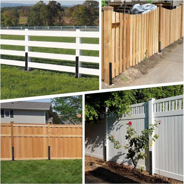 2 piezas de doble tierra Pico de la cerca de postes de anclaje para la inclinación/rotura de madera de la cerca de postes de reparación