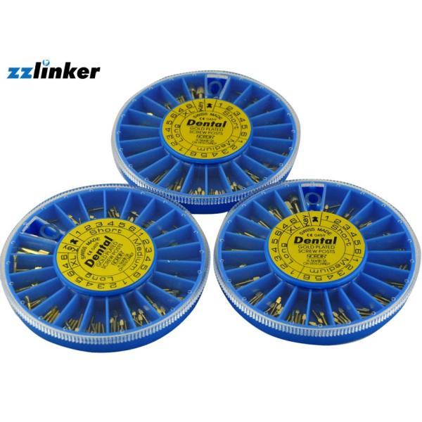 Metal Dental Gutta Percha Points Nordin Titanium Conical Cross Head Screw Post Keys