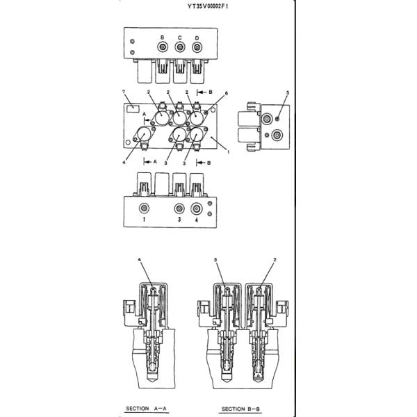 Гидравлический клапан соленоида для клапан соленоида экскаватора СК60СР/ИТ35В00005Ф1 СК75