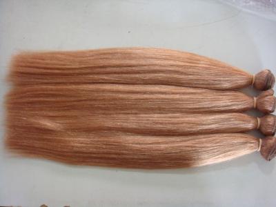 Paquet de 100g et fermeture Extensions de cheveux à tisser blonds raides