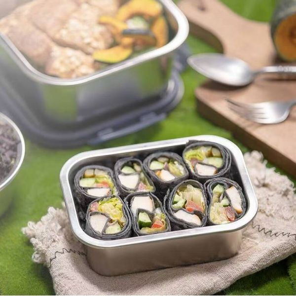 IKOO Microwave and Oven Safe Stainless Steel 304 or 316 Food Storage Container with BPA-free PP Lid