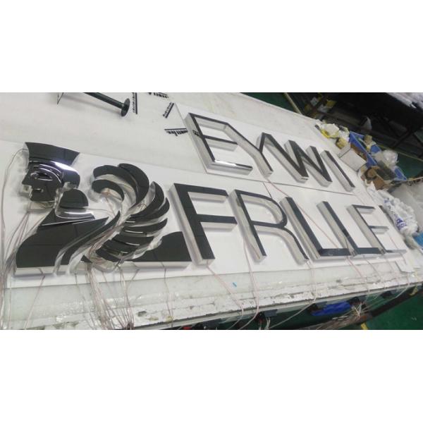 Stainless Steel Backlit Channel Letter Signs 9000K 18mm CE Certificated