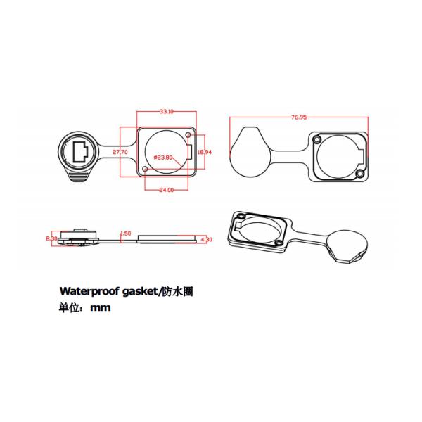 Rj45 Socket Outdoor 8 Pin Female Plug Ethernet подключатель для шасси CAT5