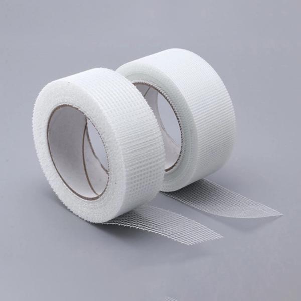 80gsm Fiberglass Mesh Tape Rolls In White With Strong Tensile Strength
