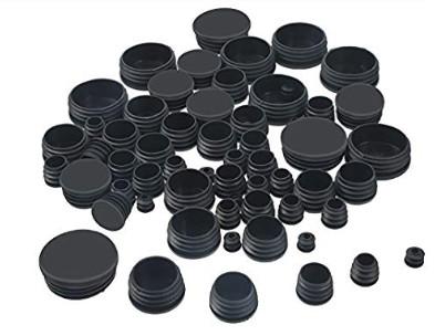 Black Round Plastic Hole Plugs Caps Glide Insert End Caps Mixed Sizes