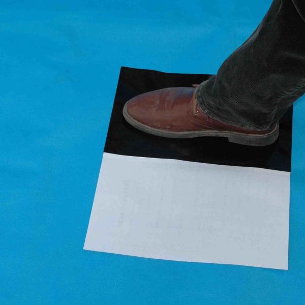 G041 Black sticker footprint sample collecting sheet