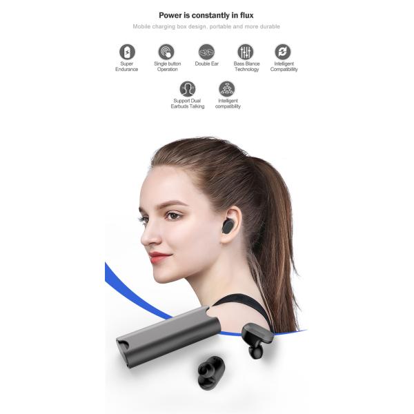 IPX4 True Wireless Earbuds Factory Stereo Waterproof Bluetooth Earphones Wholesale