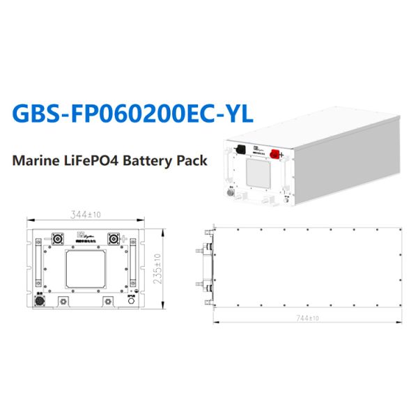 New Arrival GBS 64V 2000Ah Liquid LiFePO4 Marine Battery with 3000 Cycles