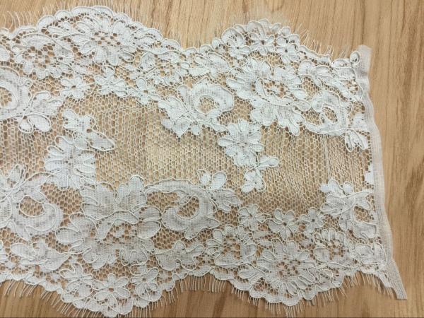Jacquard Lace border for Wedding dress  Cord lace edge in Ivory Color