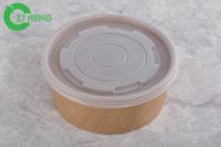 Bacias de salada 1100ml afastadas descartáveis a favor do meio ambiente do papel de embalagem do círculo
