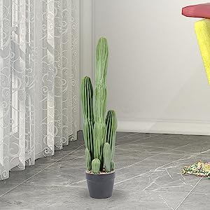 Artificial Succulent Plants - Realistic Artificial Flowering Cactus, Fake Succulent Plant Decor for Home Office