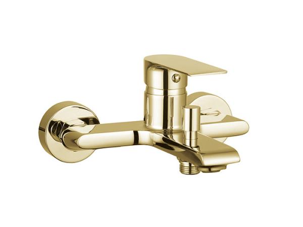 Banho de alavanca única ou misturador de chuveiro casa de banho cor dourada torneira de bronze água fria e quente projetado OEM moderno