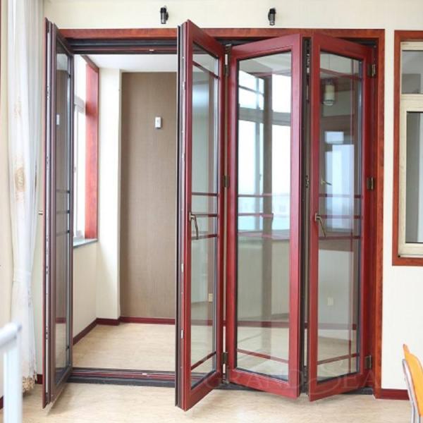 Grandsea Hot Sale Aluminum Sectional Design Glass Folding Doors for Houses