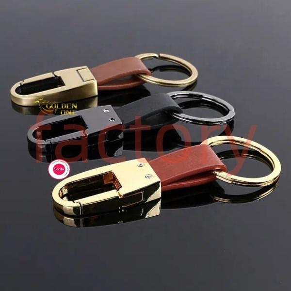 Vente chaude chaussure hommes veritable vachette premium veritable animal lettres metal porte-cles