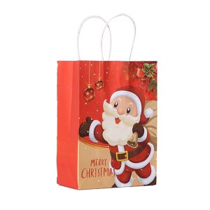 Бумажный мешок подарка рождества упаковывая с бумагой/PP/ручка нейлона/хлопка