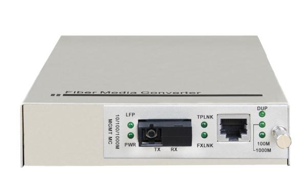 10/100/1000 Base-TX To 1000 Base-FX 1*9 Fiber Managed Media Converter Remote Standalone