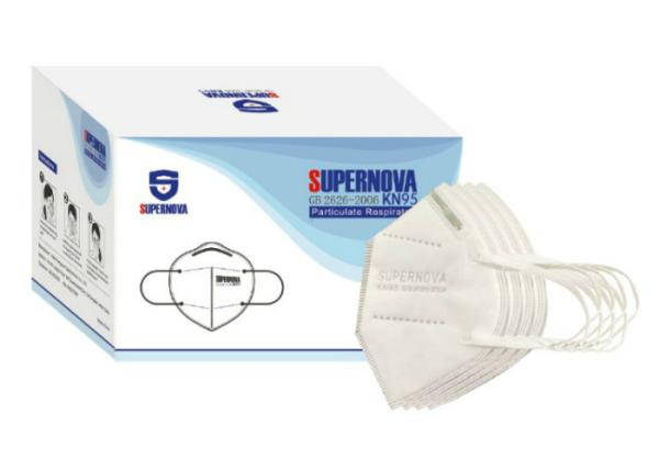 Máscara descartável branca do vírus da máscara protetora KN95 do laço da orelha 5ply N95 anti