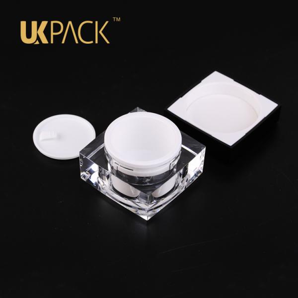 Square Acrylic Cosmetic Cream Jars High Grade Skin Care Empty Cream Jars